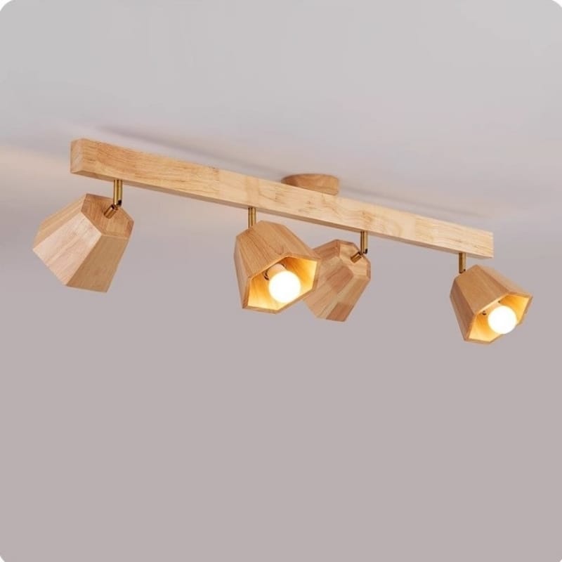 Đèn rọi ray trượt bằng gỗ phong cách Nhật ZS3649 10