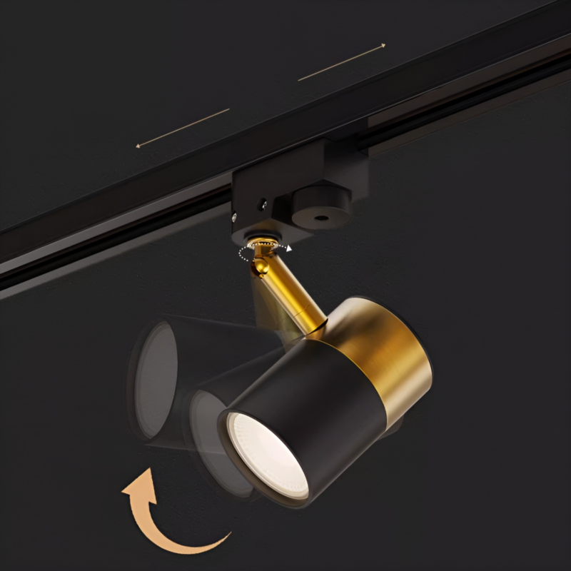 Đèn rọi ray trượt chiếu sáng phòng khách showroom QR3030 2