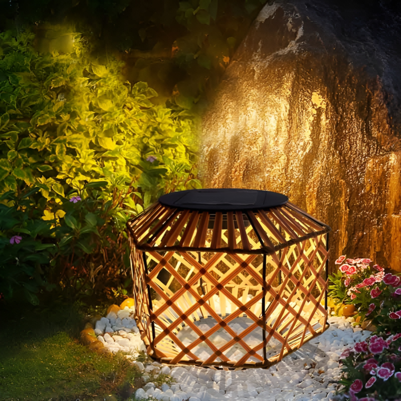 Đèn sân cỏ đan mây năng lượng mặt trời GD7141 2