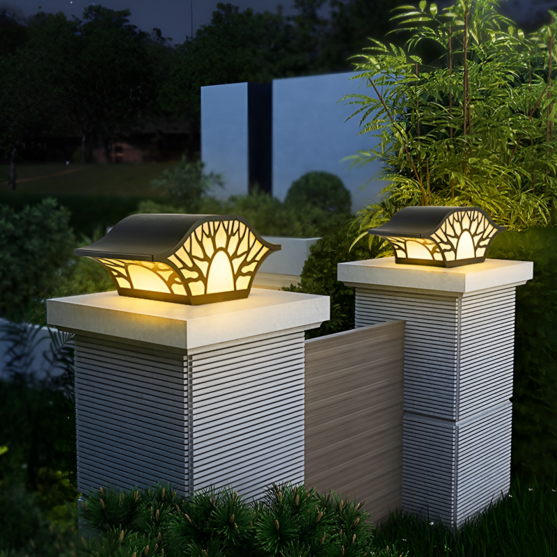Đèn trụ cổng kiến trúc vòm năng lượng mặt trời XS0309 1