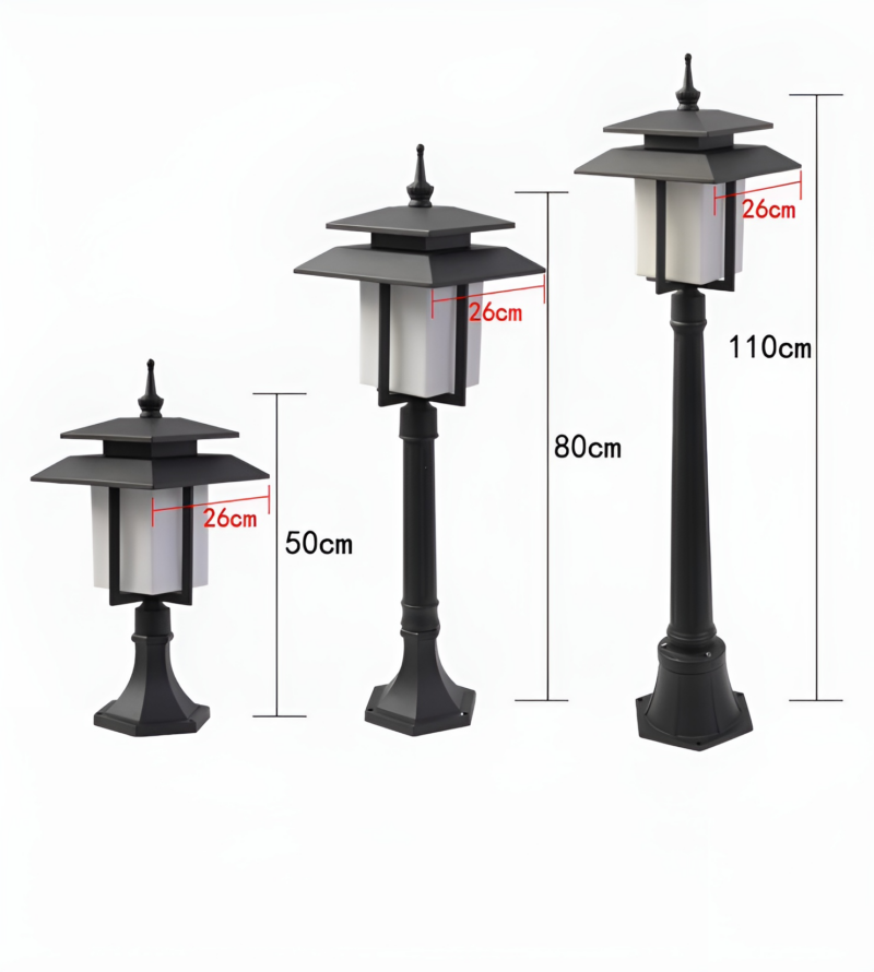 Đèn trụ cột cổ điển năng lượng mặt trời DSQ004 3