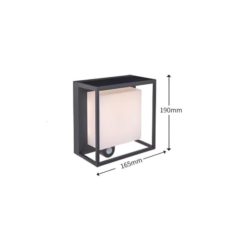 Đèn tường cảm biến sân vườn hình hộp vuông UME6127 5