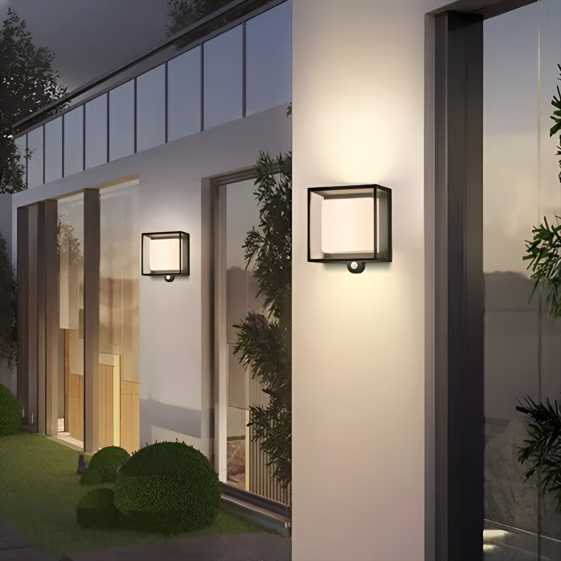 Đèn tường cảm biến sân vườn hình hộp vuông UME6127 2