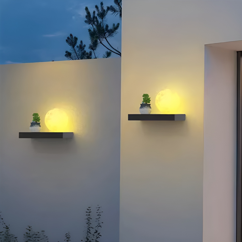 Đèn tường mặt trăng có đế trang trí tiểu cảnh B2105 3