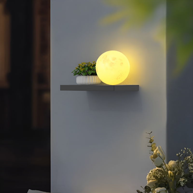 Đèn tường mặt trăng có đế trang trí tiểu cảnh B2105 1