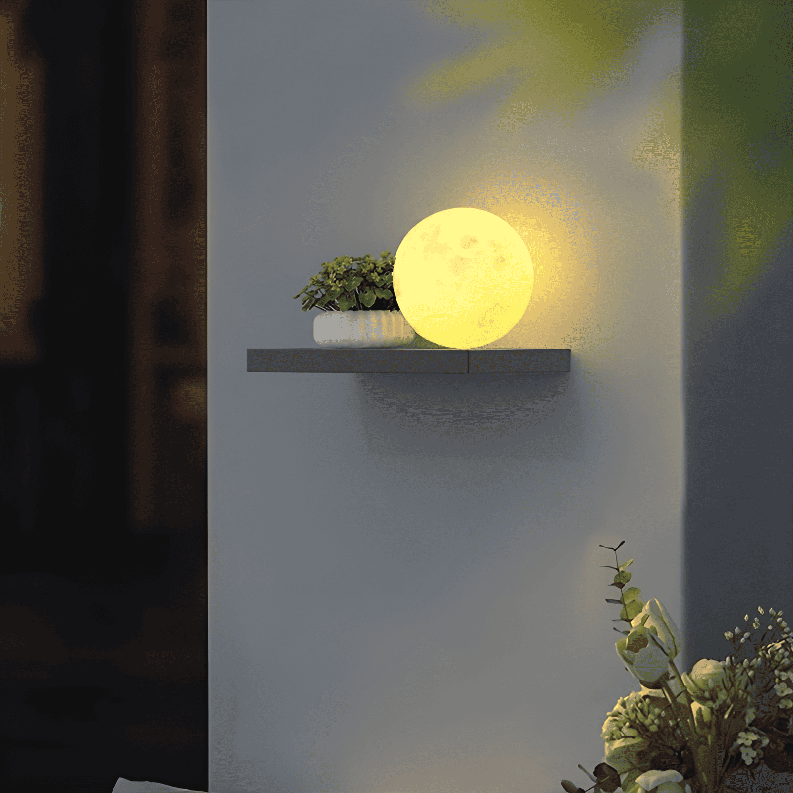 Đèn tường mặt trăng có đế trang trí tiểu cảnh B2105 9