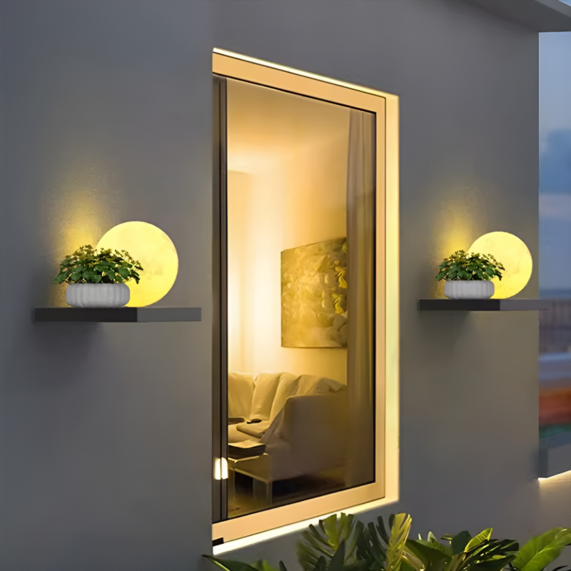 Đèn tường mặt trăng có đế trang trí tiểu cảnh B2105 2