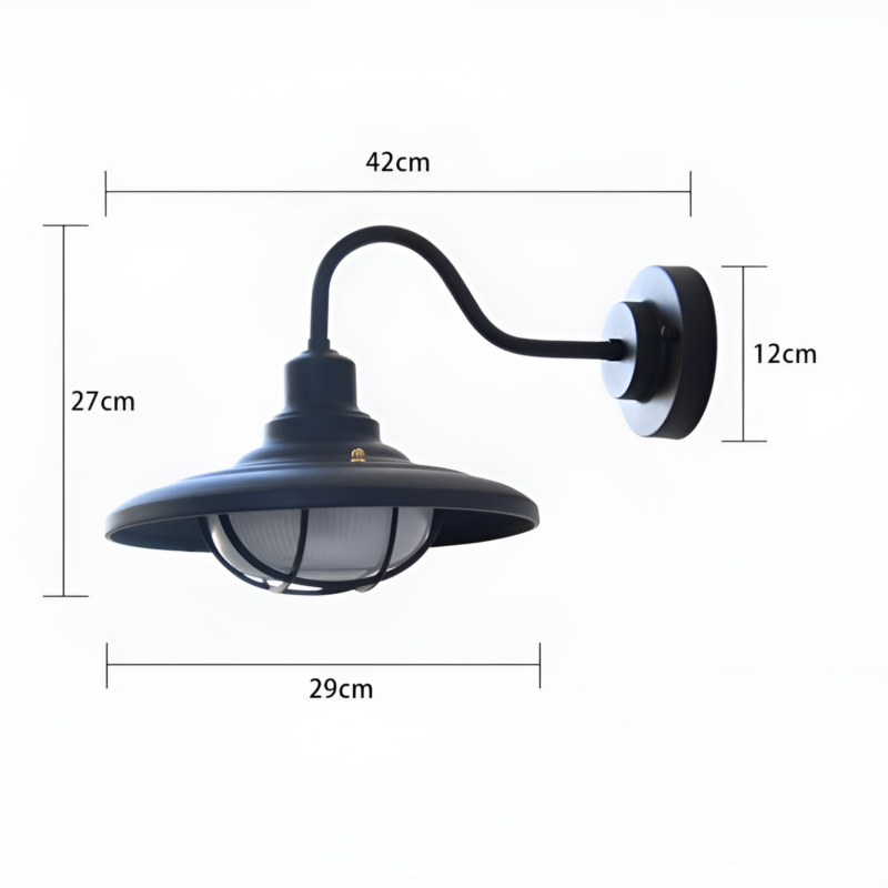 Đèn tường ngoài trời Bắc Âu chiếu sáng hàng lang BC8123 5