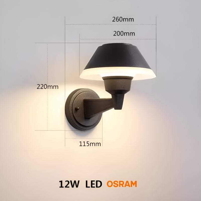 Đèn tường ngoài trời hình nón sang trọng DG3243 5
