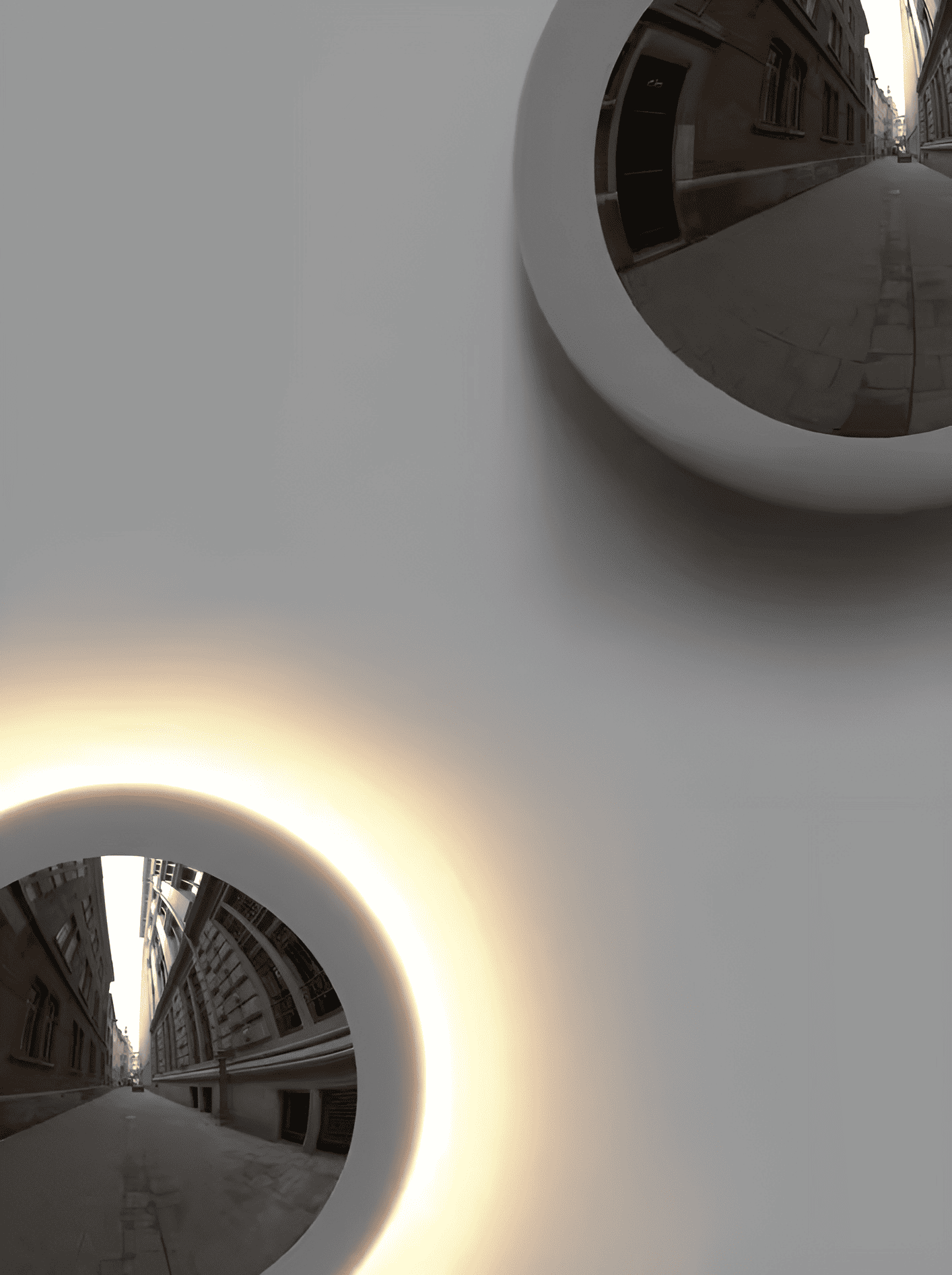Đèn tường hình quả cầu Inox tráng gương B0314 11