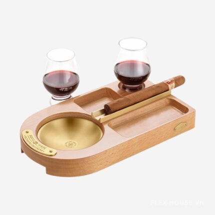 Gạt tàn cigar gỗ 1 điếu có khay tiện dụng CGL5197