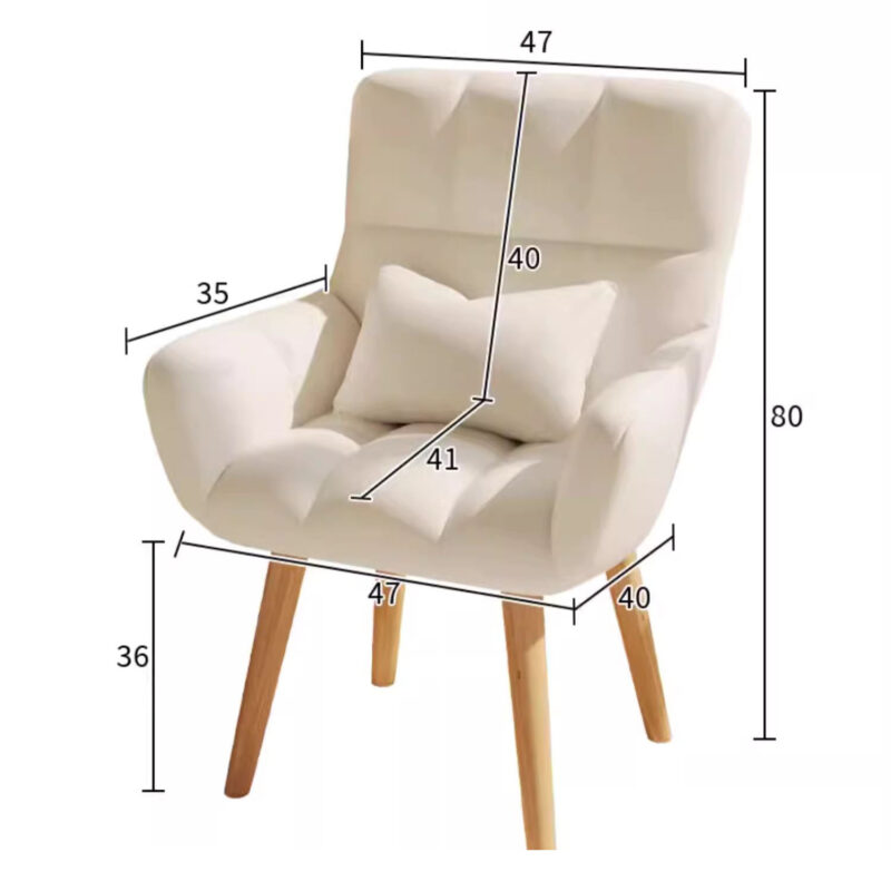 Ghế bành chân gỗ đệm dày hiện đại SA1322 7