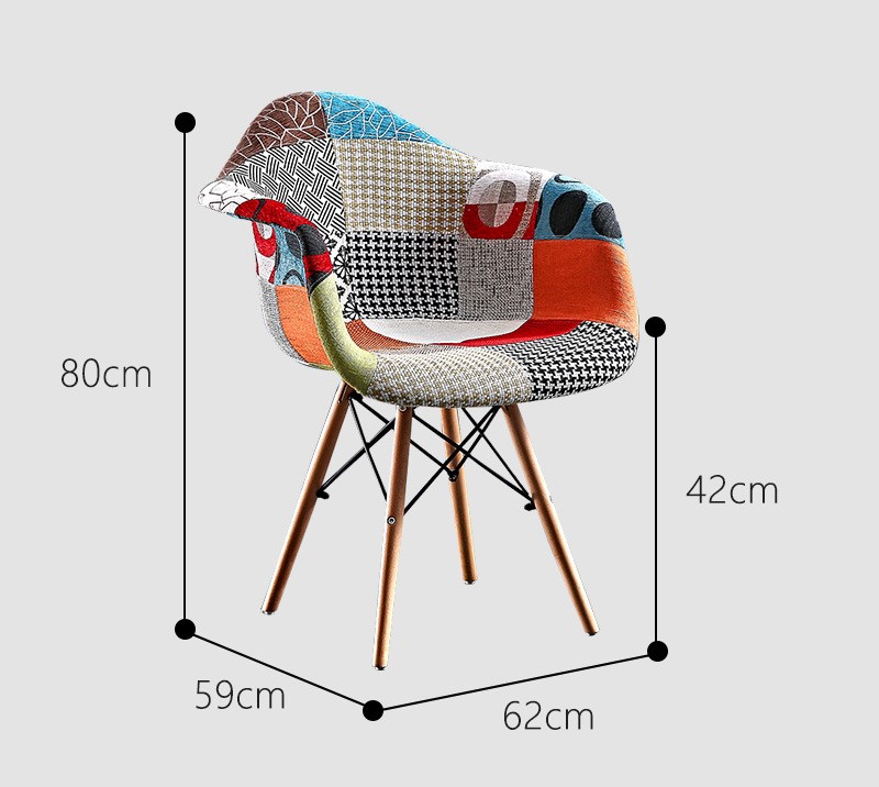 Ghế ăn thời trang Bắc Âu vải ghép sáng tạo MN309