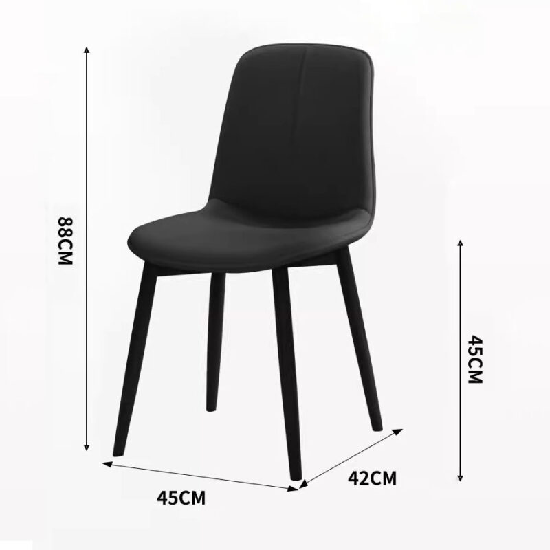 Ghế ăn tựa lưng bọc da kiểu Ý AS1223 6