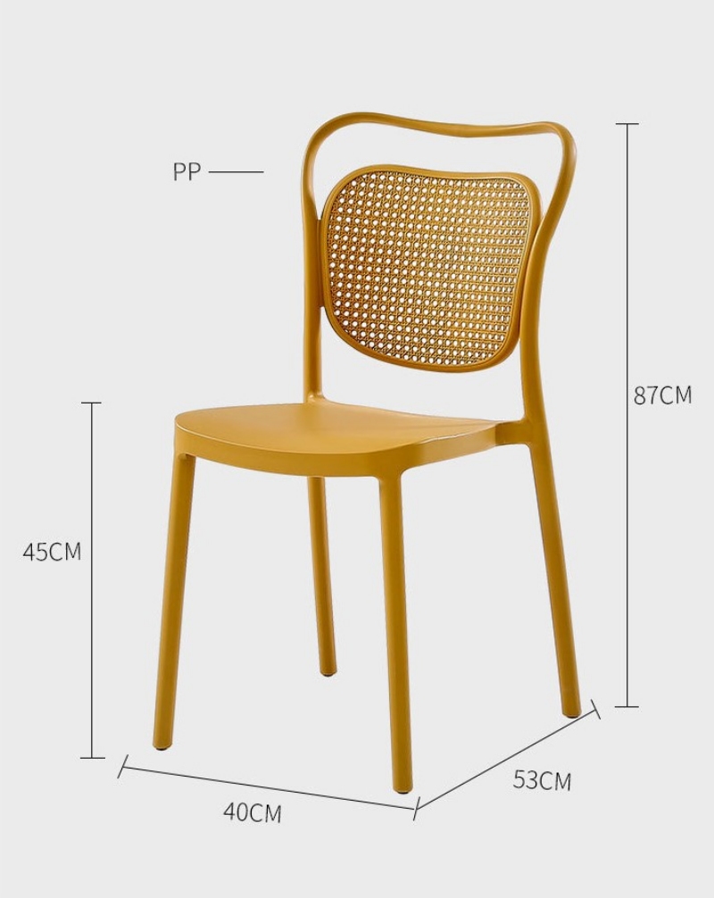 Ghế cafe ngoài trời đúc nhựa nhiều màu sắc YX803