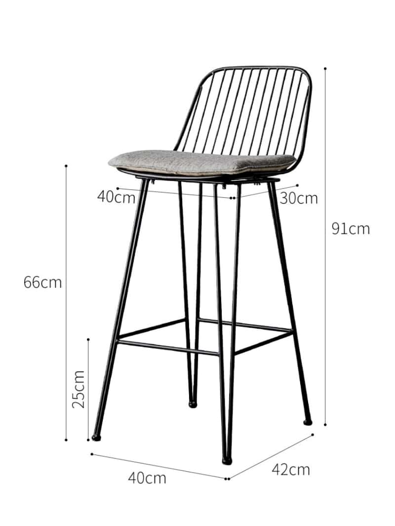Ghế quầy bar khung sắt nghệ thuật hiện đại SM5655 8