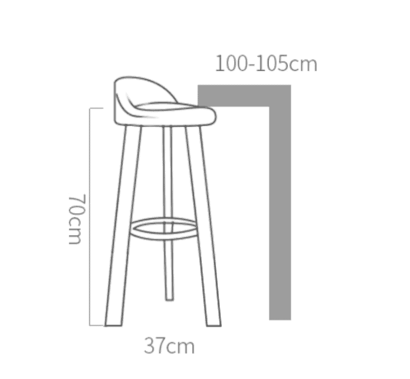 Ghế quầy bar xoay 360 chân thép giả gỗ SQ4364 13