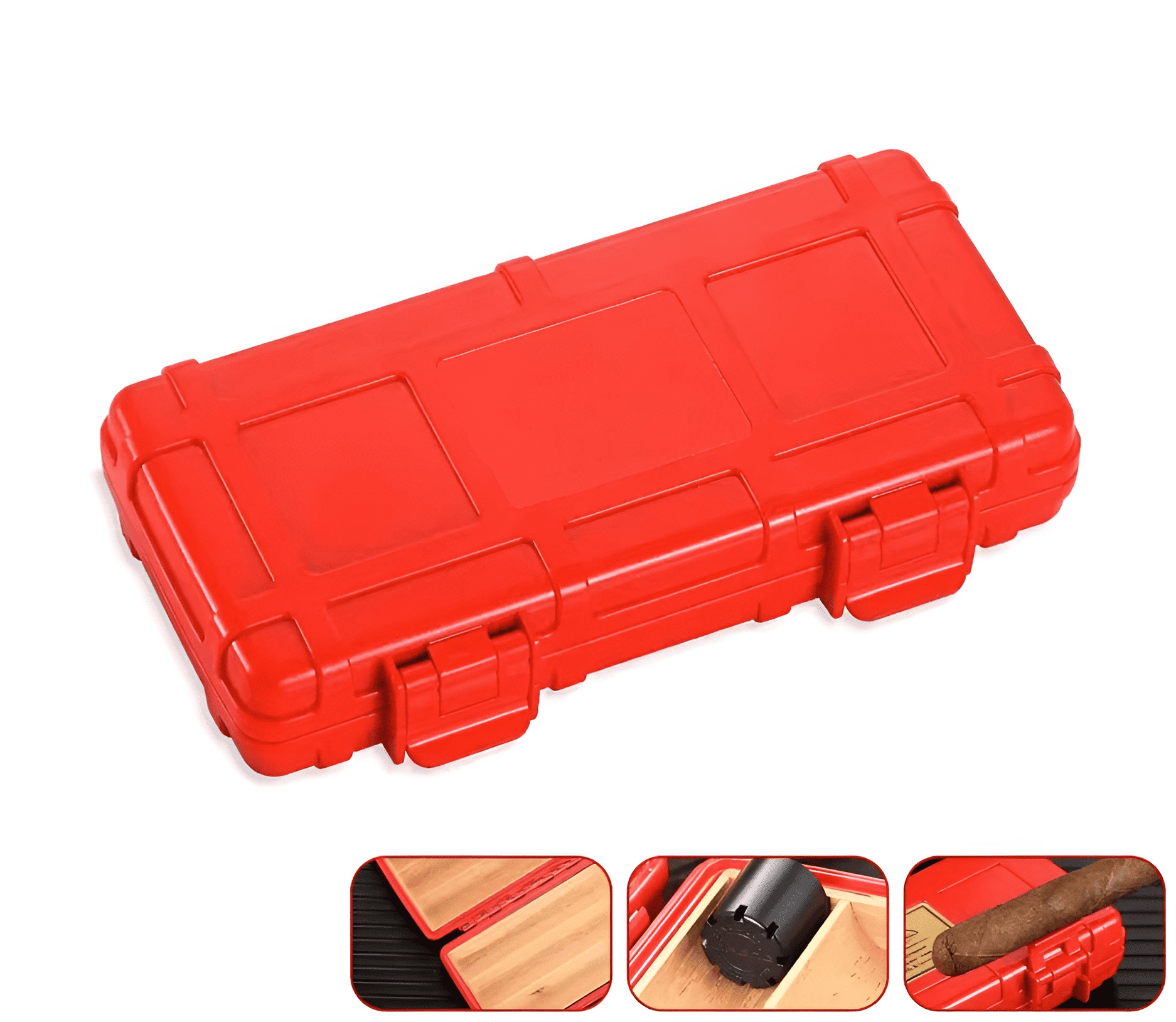Hộp đựng xì gà 3 ngăn gỗ giữ ẩm tiện dụng HC134 10