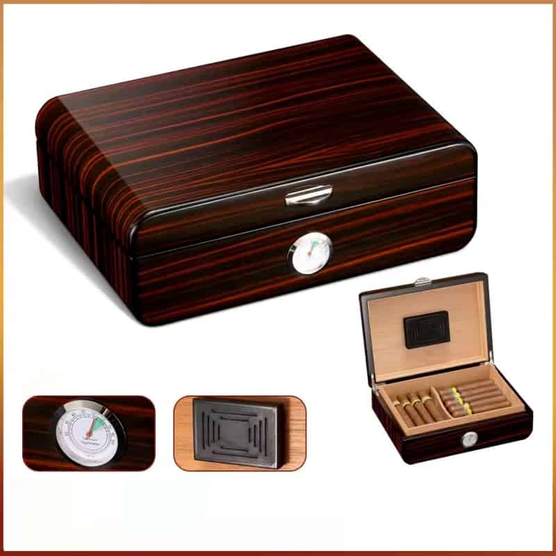 Hộp gỗ dưỡng ẩm cigar đa chức năng HC69 9