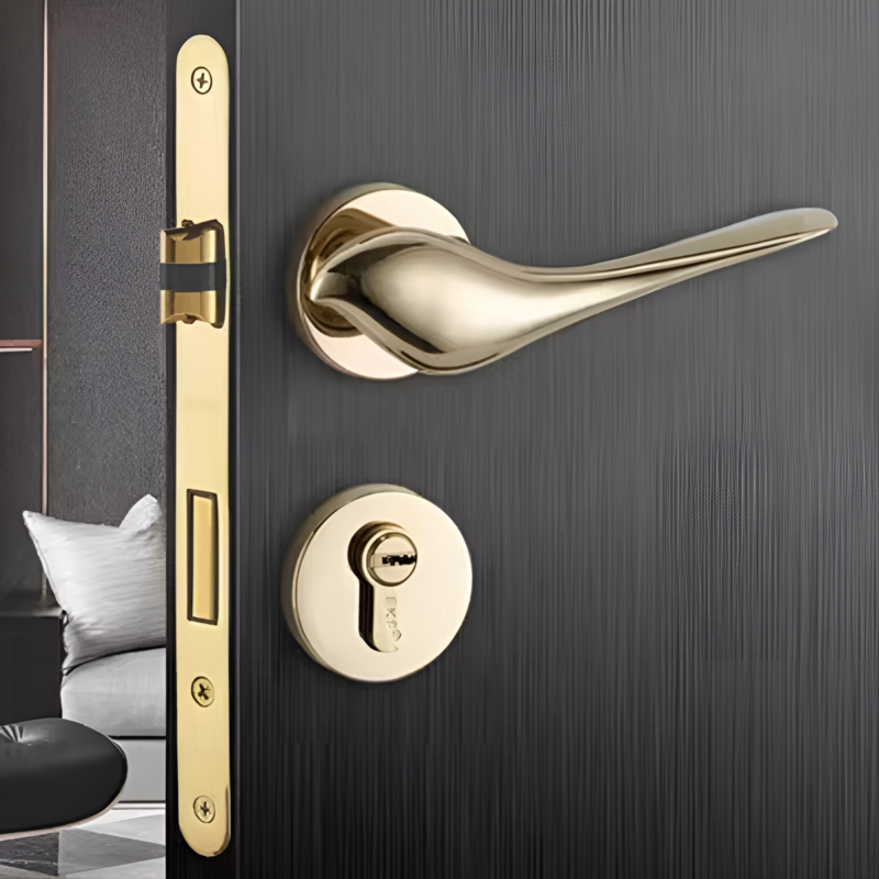 Khóa cửa tay gạt hợp kim hình chú chim KF7523