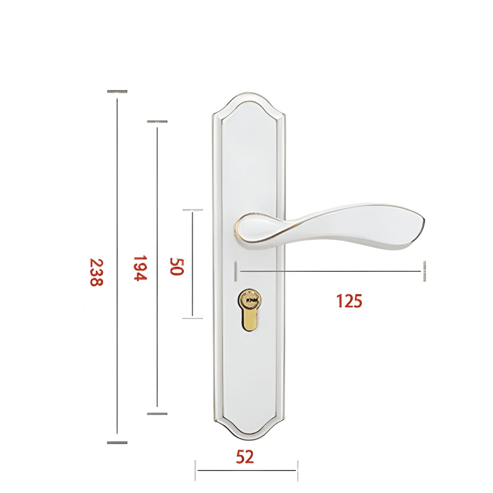 Khóa cửa tay gạt kiểu dáng uốn nhẹ sang trọng JY060 12