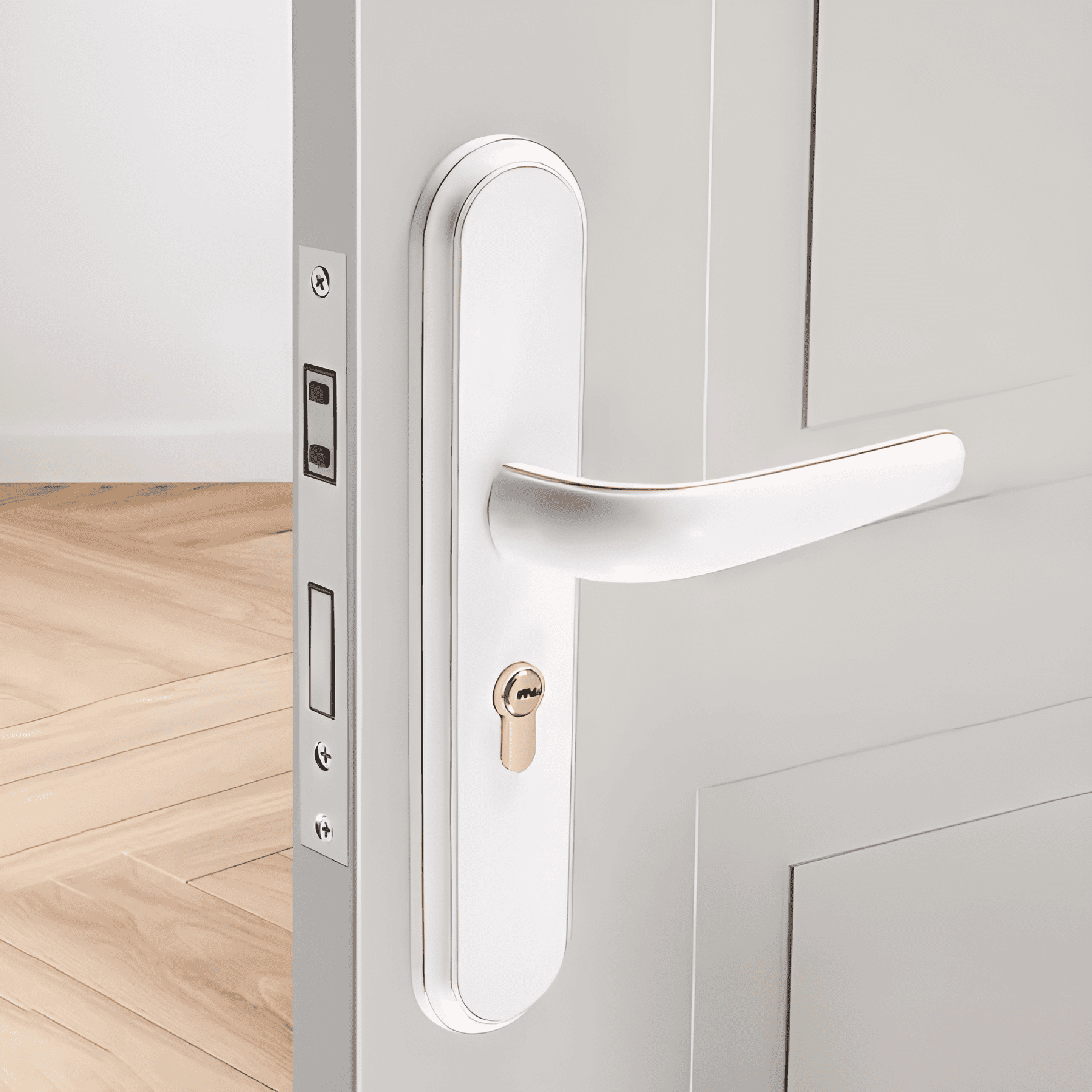Khóa cửa tay gạt phòng ngủ hợp kim hiện đại H8211 10