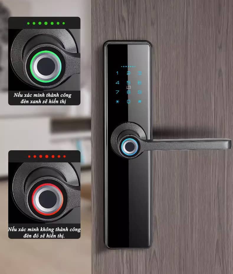 Khóa cửa tay gạt thông minh điều khiển từ xa CMA16 6