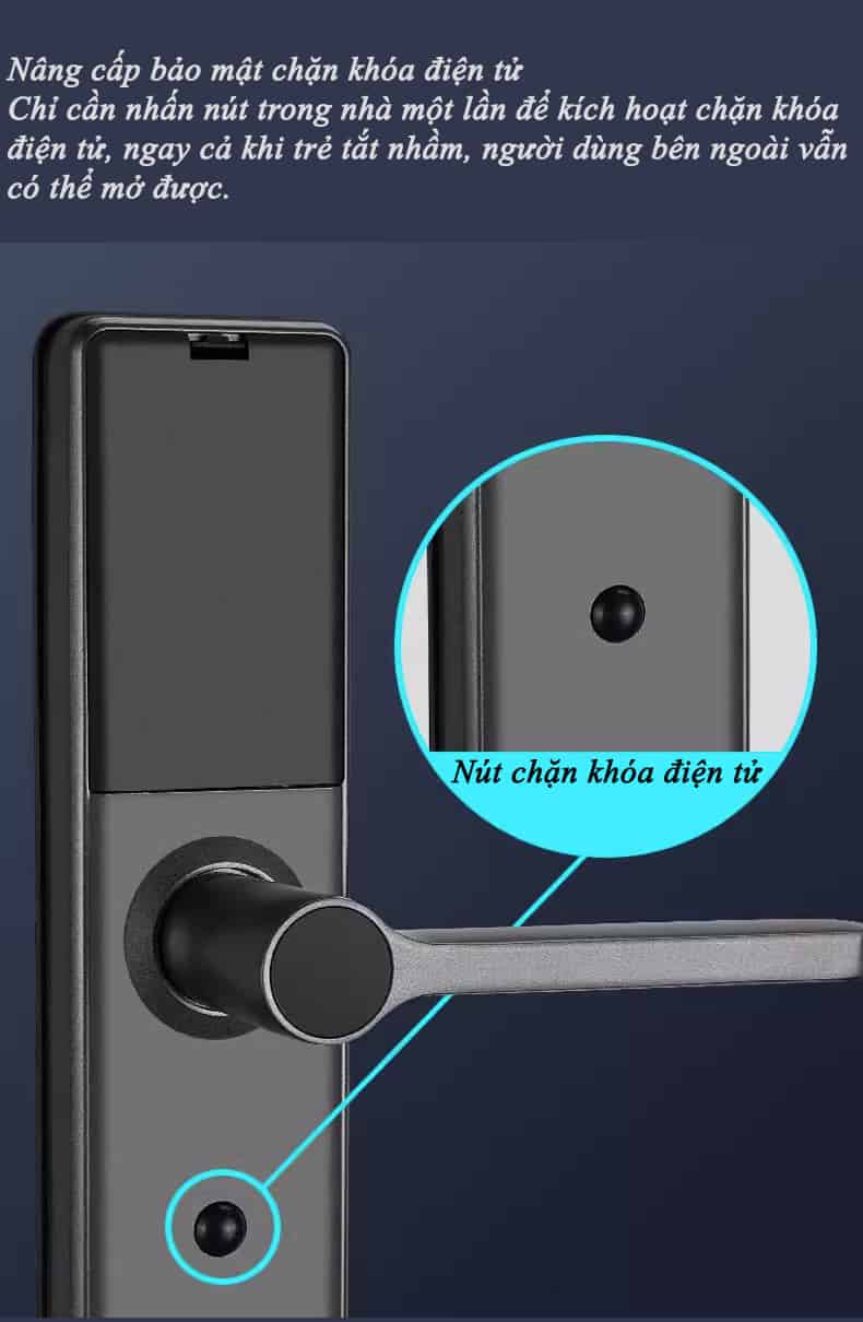 Khóa cửa tay gạt thông minh điều khiển từ xa CMA16 10