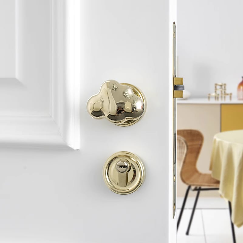 Khóa cửa tay nắm hình đám mây bằng đồng YD7269