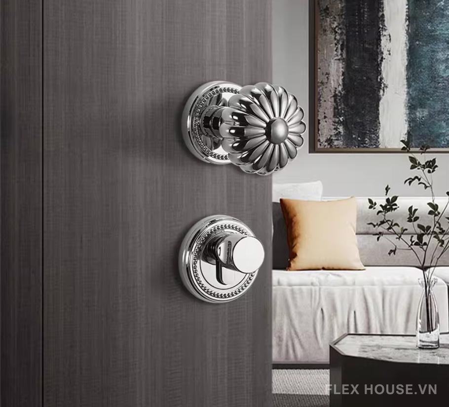 Khóa cửa tay nắm tròn hình hoa cúc sinh động GG6833 2 Khóa cửa tay nắm tròn hình hoa cúc sinh động GG6833 6
