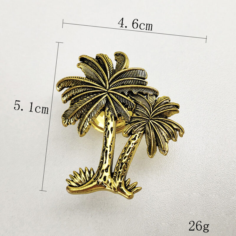 Núm tay nắm cửa hợp kim hình cây dừa decor BGK3275 2