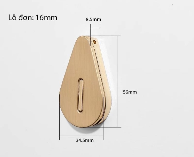 Núm tay nắm tủ ẩn hợp kim hình giọt nước YJ5701 12
