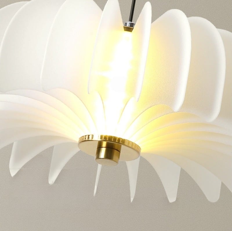 Đèn thả trần acrylic hình hoa màu trắng độc đáo HX7275 11