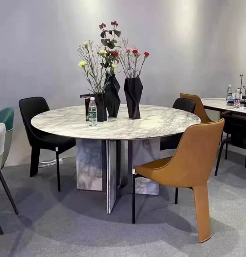 Ghế ăn bọc da 3 chân kiểu Ý độc đáo OT1235