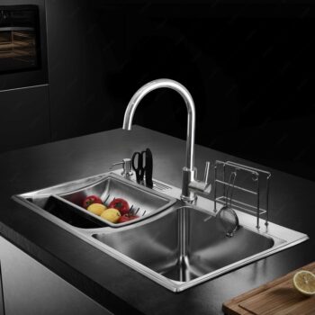 Vòi nước bồn rửa chén màu bạc cao cấp Garis MF05M