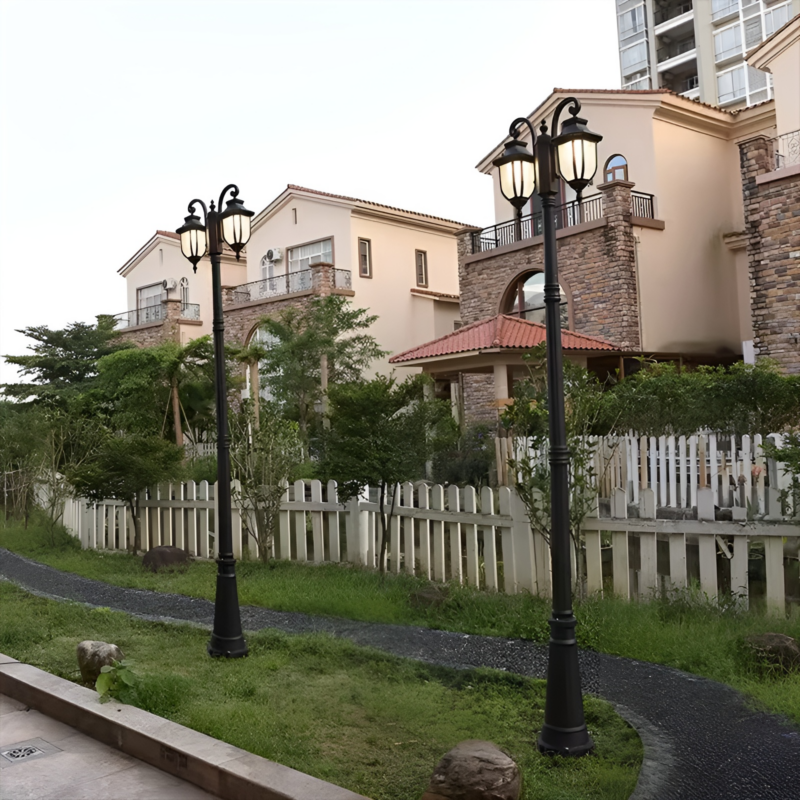 Đèn cột thủy tinh trang trí công viên sân vườn DSQ133 3