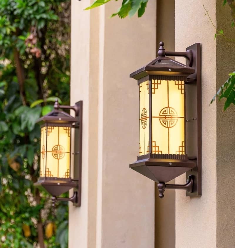 Đèn gắn tường lối đi năng lượng mặt trời LJ6806 7