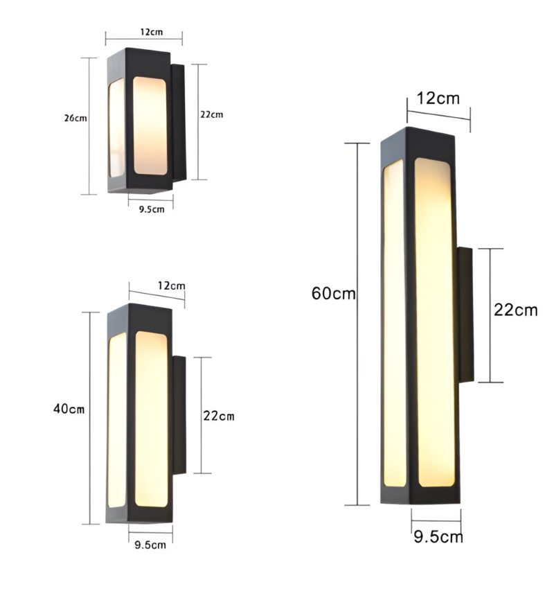 Đèn gắn tường ngoài trời hình hộp hiện đại DG6493 4