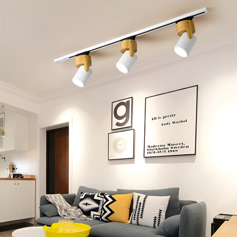 Đèn rọi đế gỗ bắc Âu chiếu sáng showroom CH5905 1