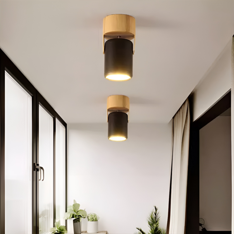 Đèn rọi đế gỗ bắc Âu chiếu sáng showroom CH5905 2