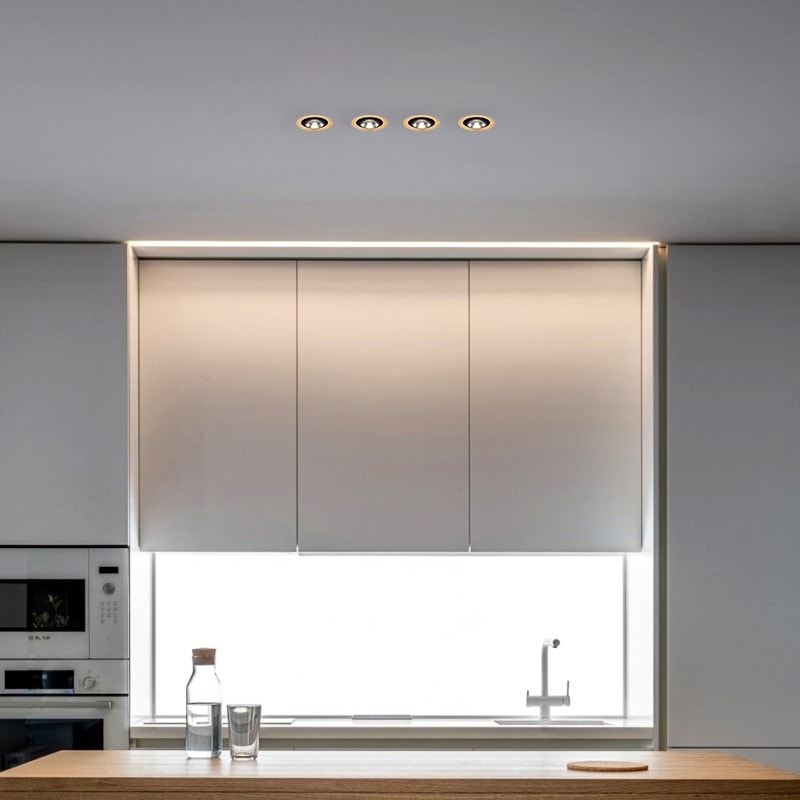 Đèn rọi downlight bằng gỗ hình tròn siêu mỏng L7340 6