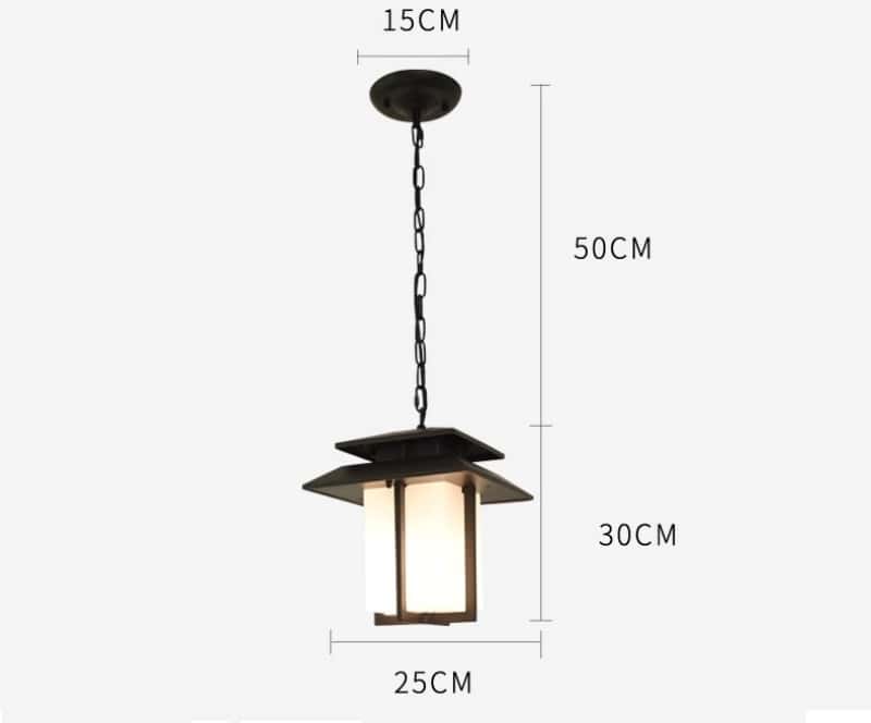 Đèn thả mái đôi trang trí sân vườn DSQ218 11