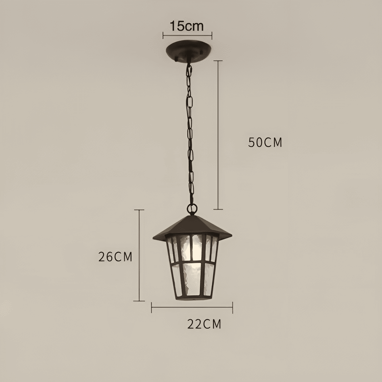 Đèn treo mái hiên lục giác phong cách Retro DSQ203 10