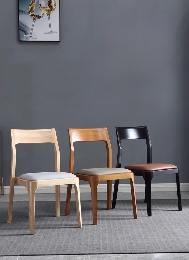 Ghế ăn gỗ đệm da phong cách Bắc Âu BM7316 5