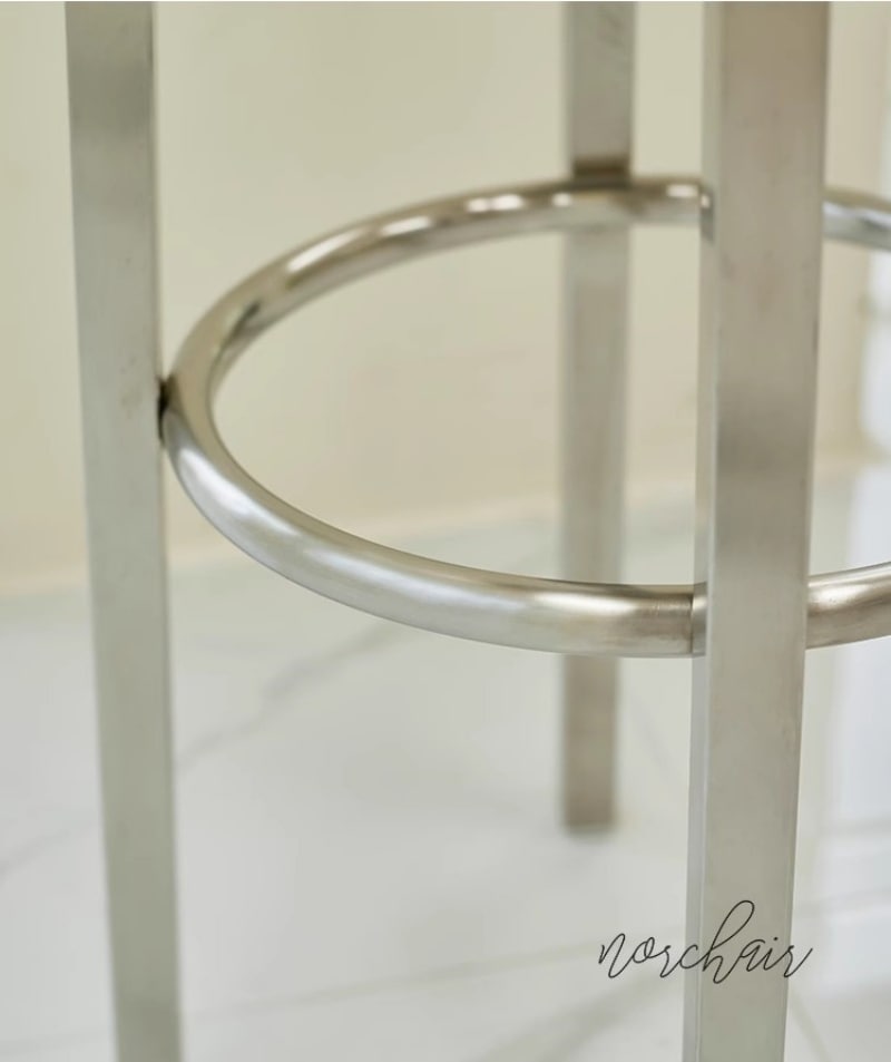 Ghế bar tròn Inox xoay 360 độ độc đáo HXD004 12
