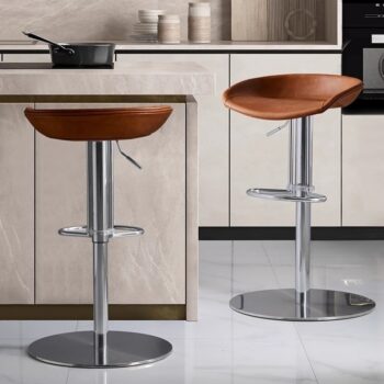 Ghế bar xoay bề mặt bọc da hiện đại YN7254