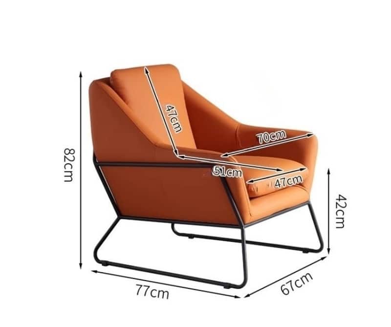 Ghế sofa thư giãn khung sắt bọc da hiện đại FM4564 16