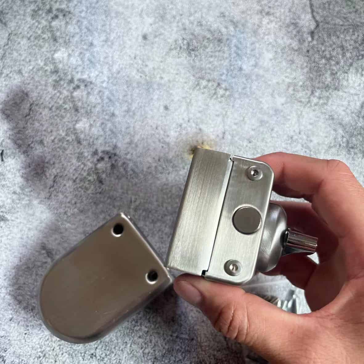 Khóa cửa kính chốt đơn bằng inox 304 HLS303 5