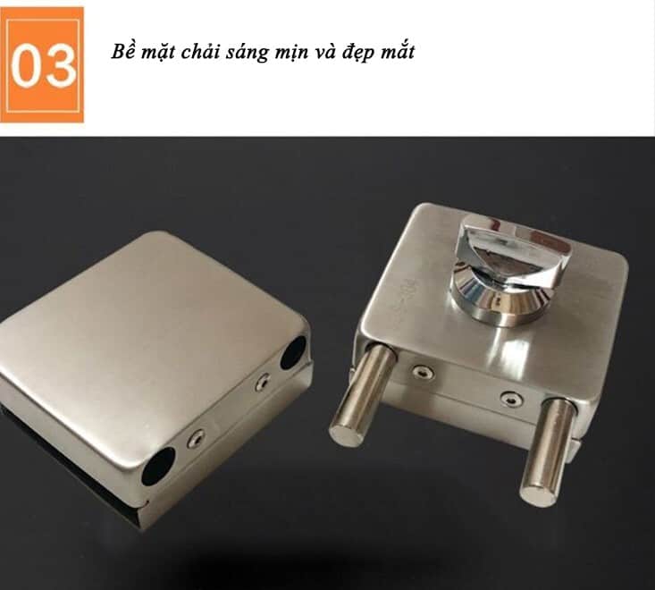 Khóa cửa kính inox 304 cho cửa đơn và đôi BS5742 9