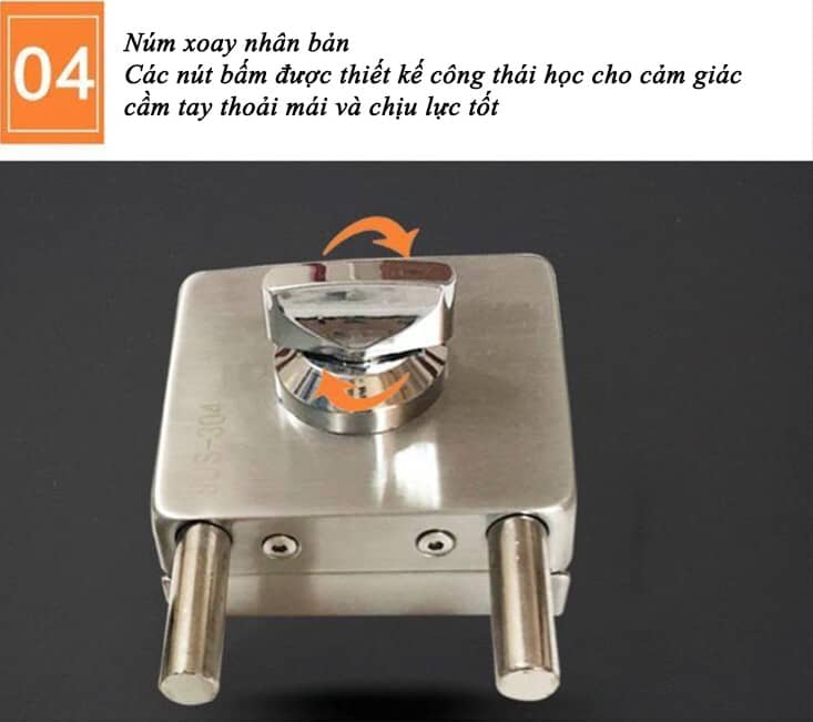 Khóa cửa kính inox 304 cho cửa đơn và đôi BS5742 10